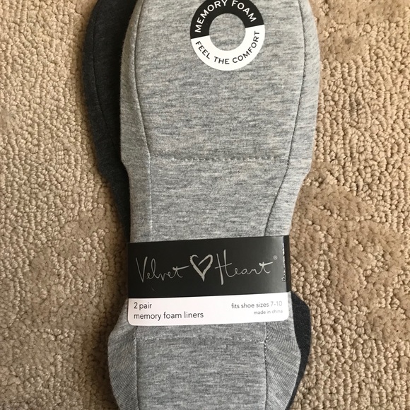 Memory Foam Shoe Liners - Velvet Heart - a pack of 5 (which is 10 shoe liners) - Picture 2 of 3